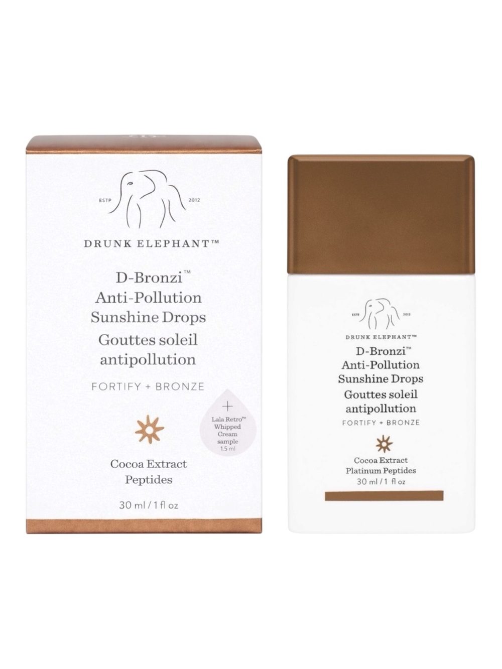 DRUNK ELEPHANT D-BRONZI ANTI-POLLUTION BRONZING DROPS WITH PEPTIDES 30ML